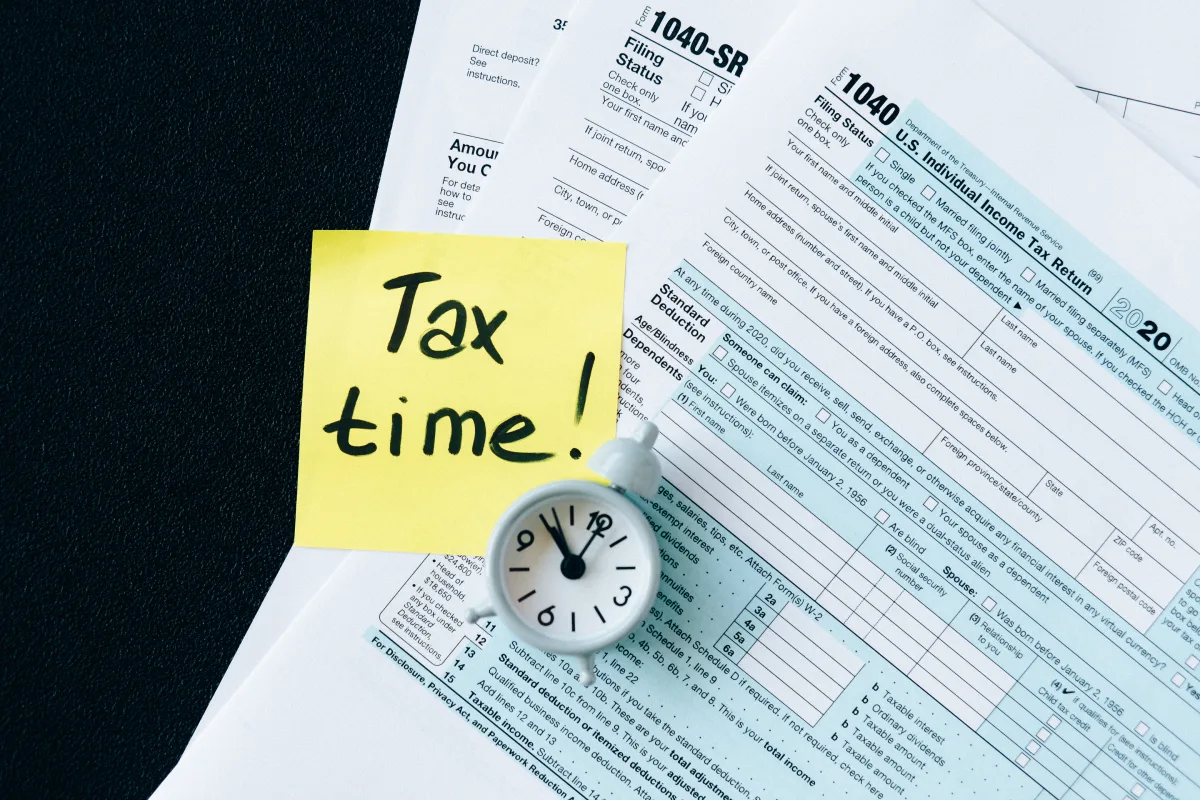 Tax preparer in Taylorsville, Utah organizing W-2s and receipts early in the filing season